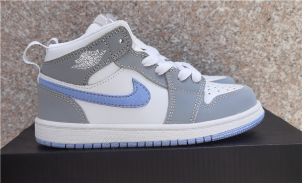 Youth Running Weapon Air Jordan 1 Grey/White Shoes 0059 Youth Running Weapon Air Jordan 1 Grey/White Shoes 0059